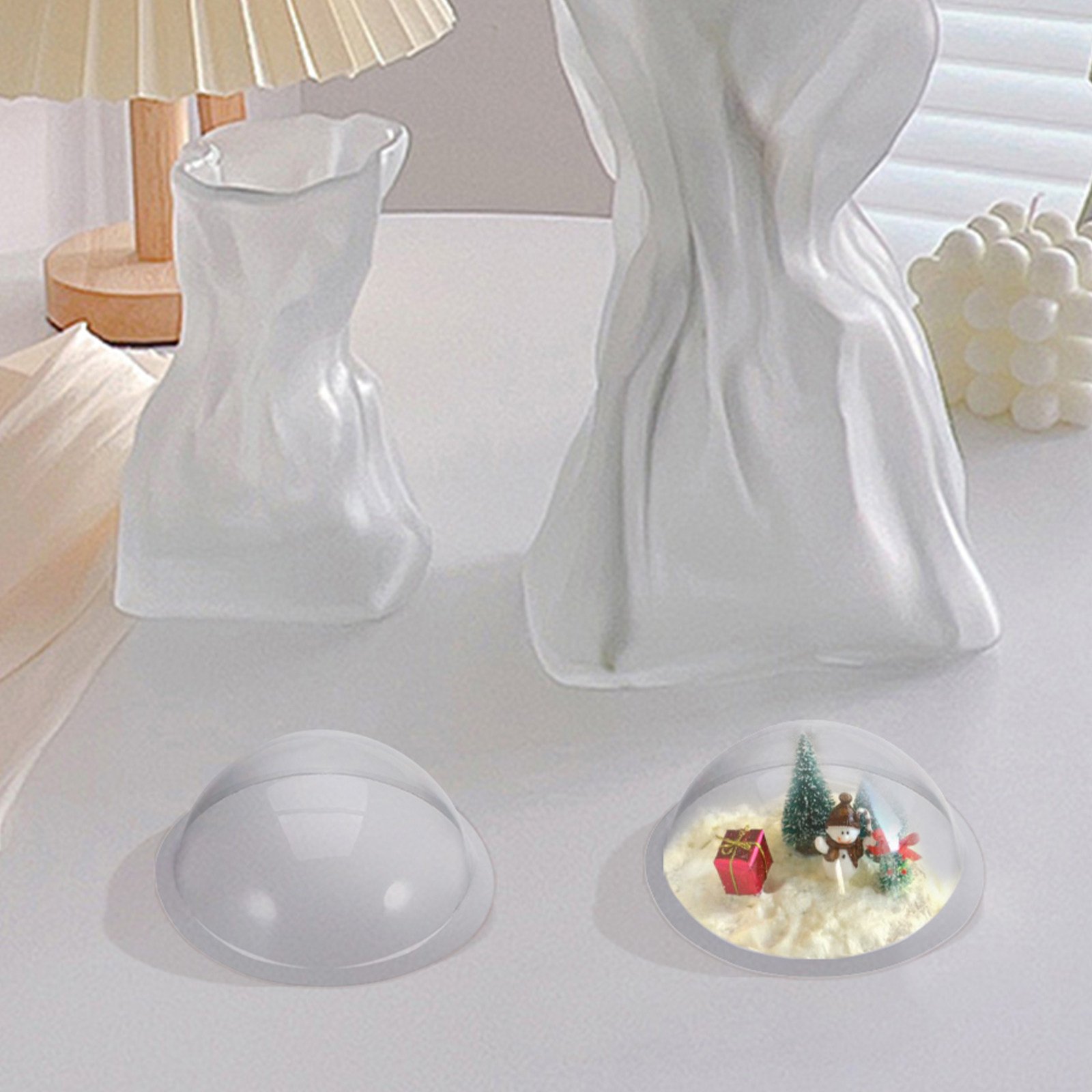 Plastic Dome Clear - 12 прочных прозрачных пластиковых полусферических колпачков