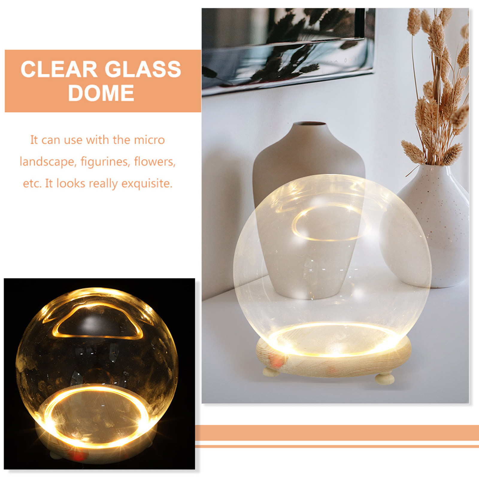 Стеклянная витрина-купол для с – обзор и цена Plastic Dome Clear